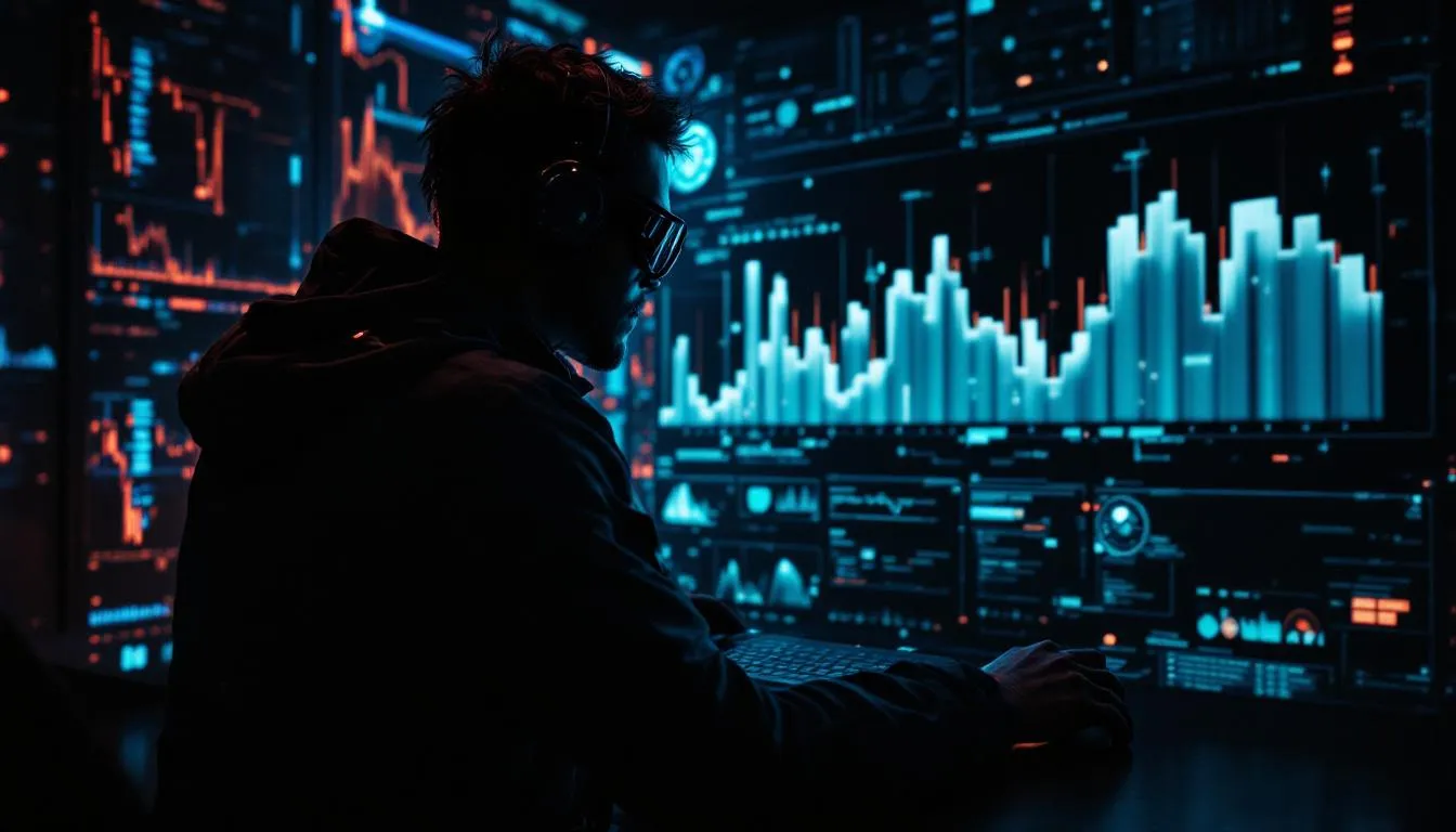 Cyberpunk data visualization hero preview